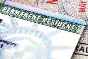 A close up of the permanent resident card