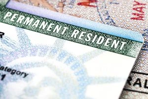 A close up of the permanent resident card A close up of the permanent resident card
