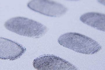 A close up of fingerprints on paper